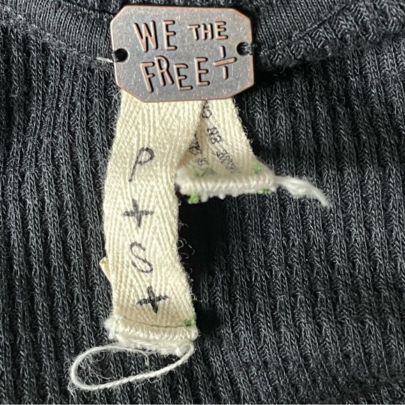 Free People We the Free Kai Thermal Henley Top black 47118 - Picture 12 of 15